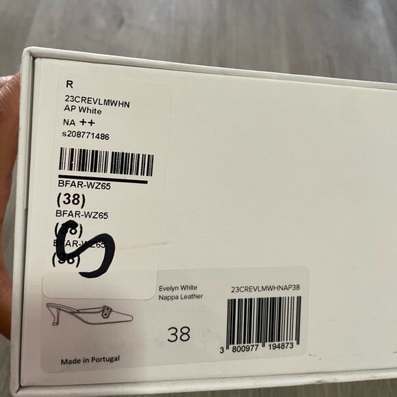 by far evelyn white lambskin leather sculpted kitten slip on heels mules size 38 - Picture 9 of 13